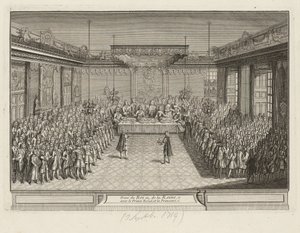 Fremragende banket i Corner Parade Hall i Dresden Palace den 3. september 1719