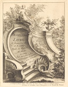 Tredje bog med formkarteller og rocailles titelside, 1736.