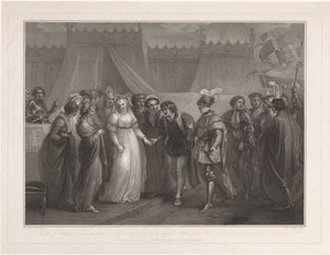 Catherine van Valois og konge Hendrik V van Engeland Prinsessen Catherine af Frankrig præsenterede for Henrik den 5. af England (...) (titel på objektet)