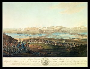 Indfangningen af Seringapatam i 1799, 1801 (farvet akvatint)