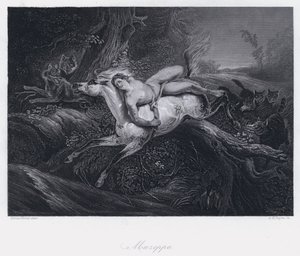 Mazeppa (gravering) af Antoine Charles Horace Vernet
