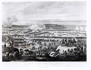 Slaget ved Austerlitz i Moravia, 2. december 1805, indgraveret af Antonio Verico (f. ca. 1775)