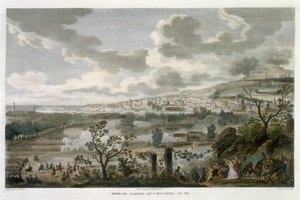 Capture of Napoli, 2 Pluviose, år 7 (23. januar 1799) indgraveret af Jean Duplessi-Bertaux (1747-1819) (akvatint) af Antoine Charles Horace Vernet