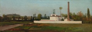 Industrianlæg, ca. 1865-70 (olie på stof)