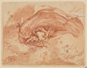 Allegory of Night, 1600-tallet af Antoine Coypel