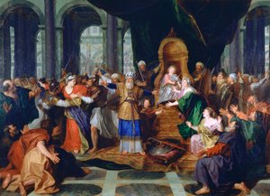Athalia fordrevet fra templet, malet før 1697