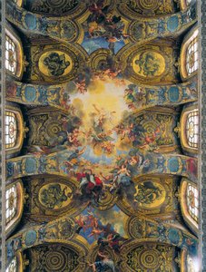 Fresker af hvælvingen i det kongelige kapel dekoreret af Antoine Coypel, de La Fosse og Jouvenet (fresco) af Antoine Coypel