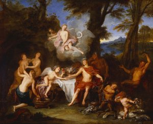 Alliancen af Bacchus og Amor, ca. 1702 (olie på lærred)