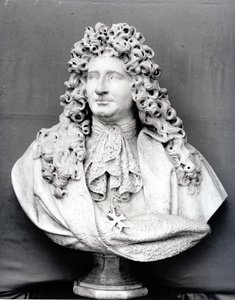 Buste af Jules Hardouin Mansart (1646-1708) 1698 (marmor)