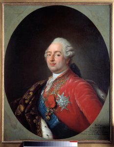 Portræt af Louis XVI (1754-1793), konge af Frankrig. Maleri fra værkstedet af Antoine Francois (Antoine-Francois) Callet (1741-1823). 1786. Dim. 0,915 x 0,730 m. Paris, Musée Carnavalet