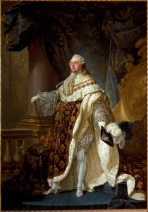 Portræt af Louis XVI med kroningskjole, ca. 1781 (olie på lærred)