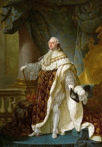 Portræt af kong Ludvig XVI 1754-1793 i hans kroningsklæder, 1779