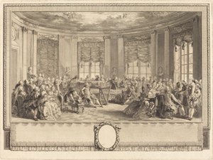Koncerten af Antoine Jean Duclos after Augustin de Saint Aubin