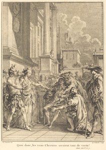 Hvad så, sande kristne ville have så meget dyd! af Antoine Jean Duclos after Hubert François Gravelot