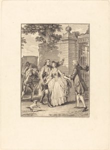 Smukke sjæles tillid af Antoine Jean Duclos after Jean Michel Moreau