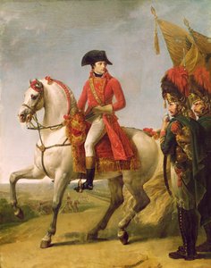 Napoleon Bonaparte (1769-1821) Første konsul, gennemgår sine tropper efter slaget ved Marengo, 1802-03 af Antoine Jean Gros