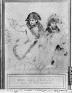 Napoleon på slagmarken ved Eylau, ca. 1807-08 (pierre noire på papir) af Antoine Jean Gros