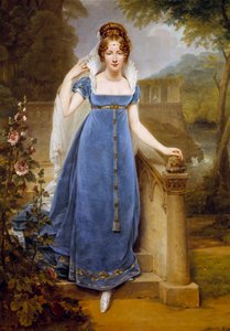 Portræt i fuld længde af Henriette Scherrer, grevinde Legrand (1795-1848). Maleri af Antoine Jean Gros (1771-1835) af Antoine Jean Gros