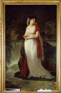Posthumt portræt af Christine Boyer (1776-1800) Første kvinde af Lucien Bonaparte Maleri af Antoine Jean Gros (1771-1835) 1800-tallet søn. 2,14x1,34 m. af Antoine Jean Gros