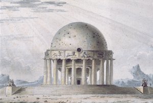 Design for a House for a Cosmopolite, 1783 (detalje) (se også 195241-195242, 196724-196726) af Antoine Laurent Thomas Vaudoyer