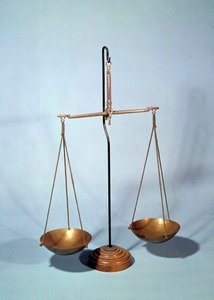 Måleinstrument: balance af Antoine Louis Lavoisier (1746-1794), fransk kemiker af Antoine Laurent de Lavoisier