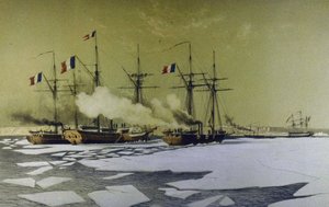Isbrud i Dnepr Liman for passage af flydende batterier, 1855-1856, 1860