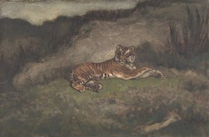 Tiger, 1810-75. af Antoine Louis Barye