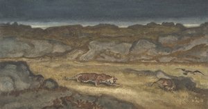 Tiger Stalking Prey,. af Antoine Louis Barye