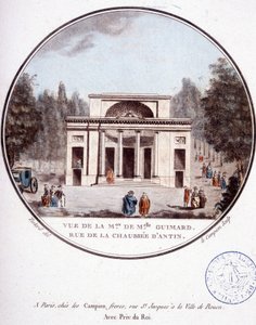 Udsigt over Mademoiselle Guimards hus, rue de la chaussée d