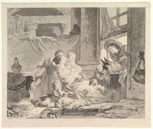 Bondefamilien.n.d af Antoine Louis Romanet
