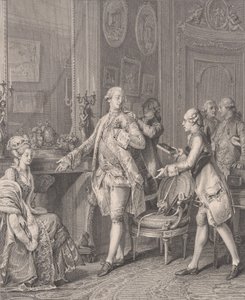 La Grande Toilette The Patroness, fra Le Monument du Costume, 1777. af Antoine Louis Romanet