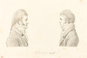 Selvportræt og kunstnerens bror af Antoine Marie Philippe Louis d
