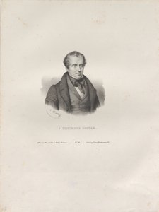 Portræt af forfatteren James Fenimore Cooper 1789-1851, ca. 1840. af Antoine Maurin