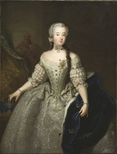 Louise Ulrique de Prusse, reine de Suede et Finlande - Portræt af Louisa Ulrika af Preussen (1720-1782), dronning af Sverige, af Pesne, Antoine (1683-1757). Olie på lærred. Mål: 145x110 cm. Nationalmuseum Stockholm
