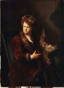 Portræt af juveleren Johann Melchior Dinglinger (1664-1731). Maleri af Antoine Pesne (1683-1757), ca. 1721. Tysk kunst, barokstil. Eremitagemuseet Sankt Petersborg. af Antoine Pesne