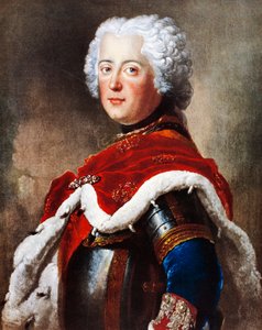 Portræt af Frederik II af Hohenzollern, kendt som Frederik den Store (Berlin af Antoine Pesne
