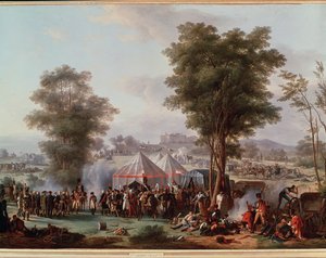 Bivuak af kejser Napoleon I, nær slottet Ebersberg i Østrig 4/05/1809 (maleri