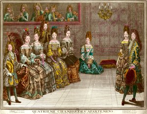 Dans i det fjerde soveværelse i lejlighederne i Louis XIV