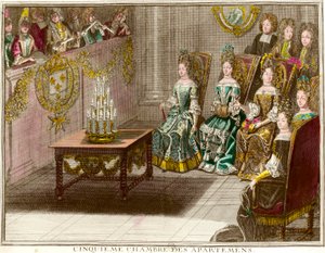 Musiksession i det femte soveværelse i Louis XIV