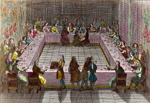 Det Kongelige Lotteri i 1700-tallet. Gravering af Trouvain Antoine (1656-1708)