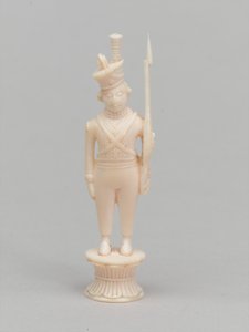 Hvid bonde, skakbrik, Indien, 1820 ca af Antoine Verard