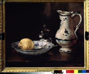Stilleben. Maleri af Antoine Vollon (1833-1900). Olie på lærred, 38 x 46 cm. Fransk kunst fra det 19. århundrede. Pushkin Museum of Fine Arts, Moskva.