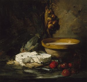 Stilleben med ost, formentlig sidst i 1870