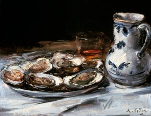 Stilleben med østers, 1800-tallet.