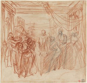 Italienske komikere, der bukker af Antoine Watteau