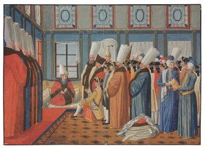 Præsentationen af grev de Vergennes, Louis XV