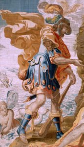 flamsk gobelin. Serien Story of Theseus. Theseus modtager Minos