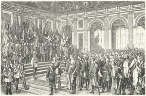 Vilhelm I af Preussen udråbte til kejser af Tyskland i Versailles af Anton Alexander von (after) Werner