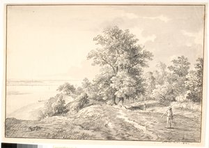 Park med lille tempel ved Elben. Buxtehude