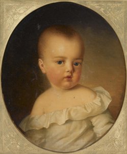Portræt af Maria Theresia af Østrig-Este 1849-1919 som barn, 1850